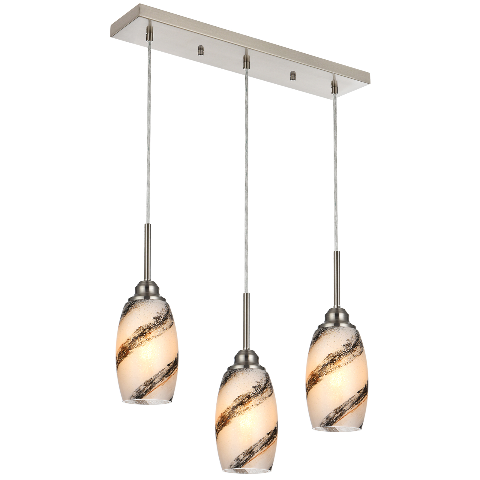 6 light black chandelier