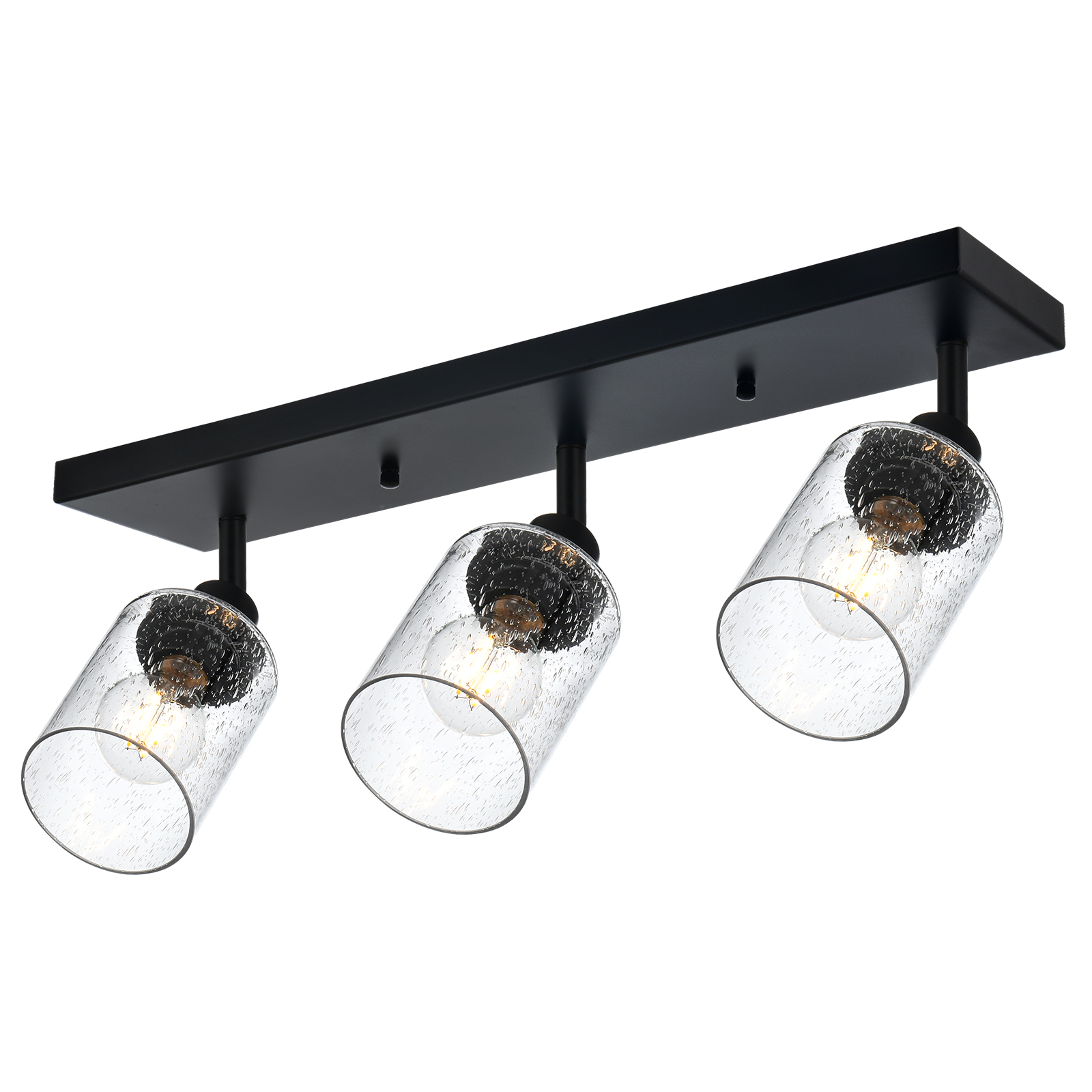 black drum chandelier with crystals
