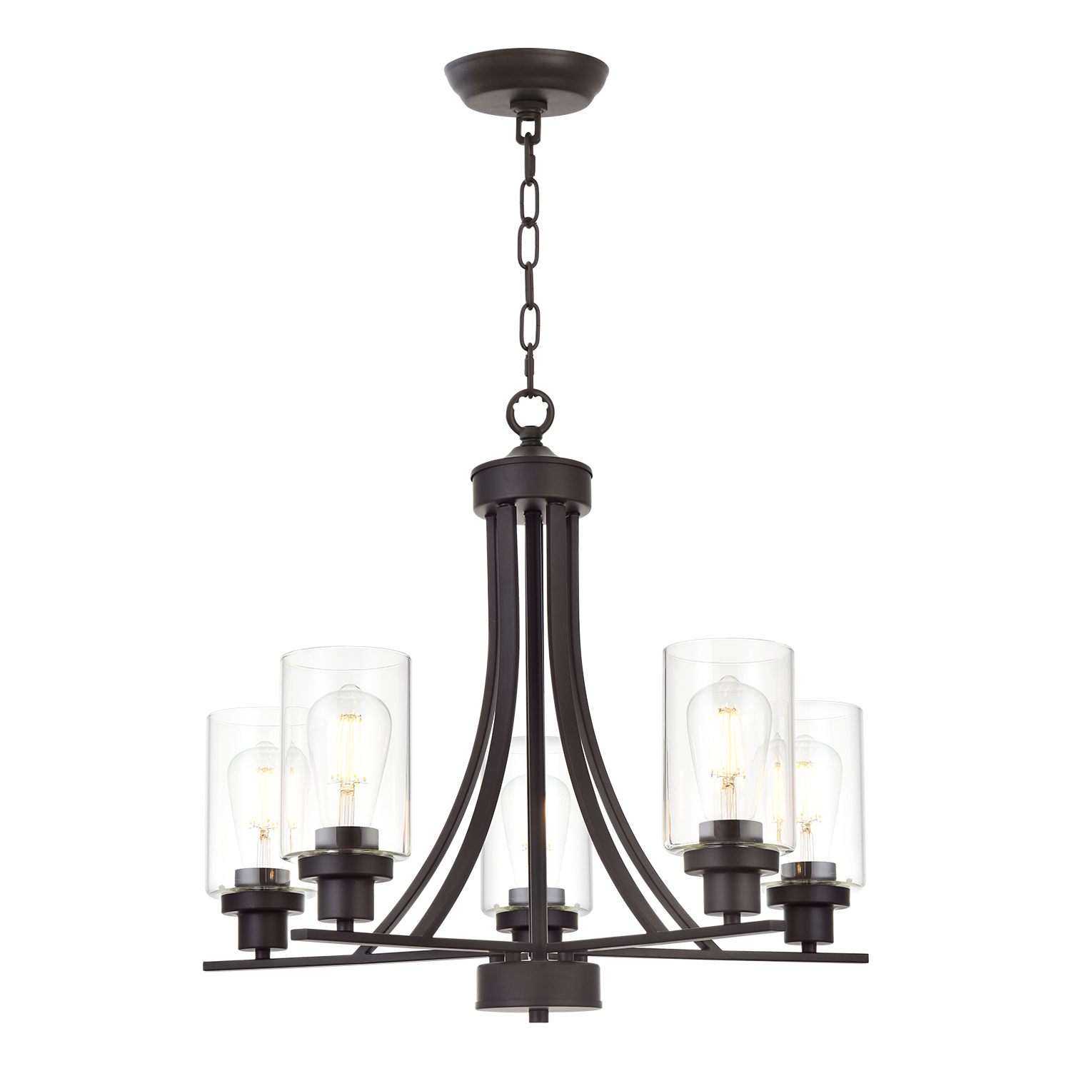 linear glass chandelier