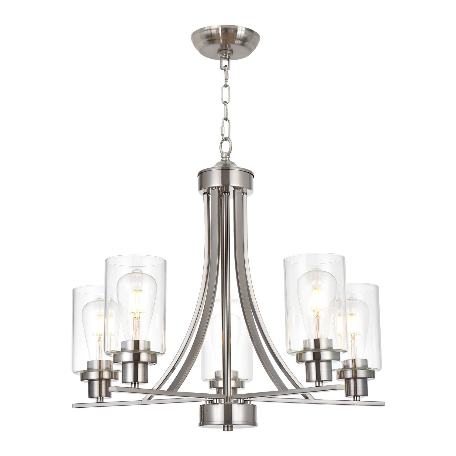 black woven chandelier