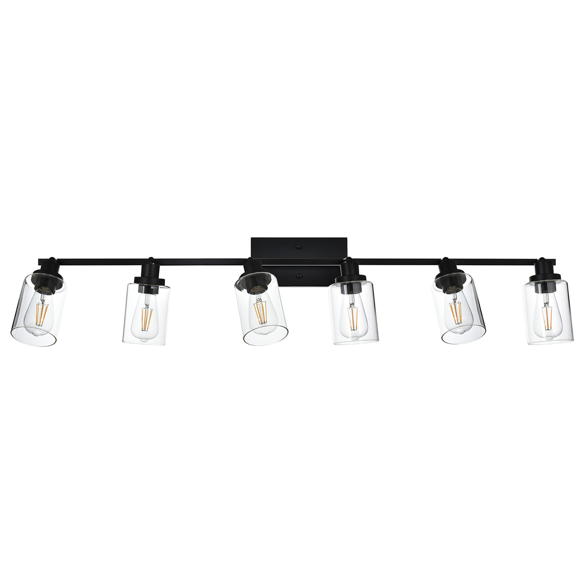 linear black chandelier