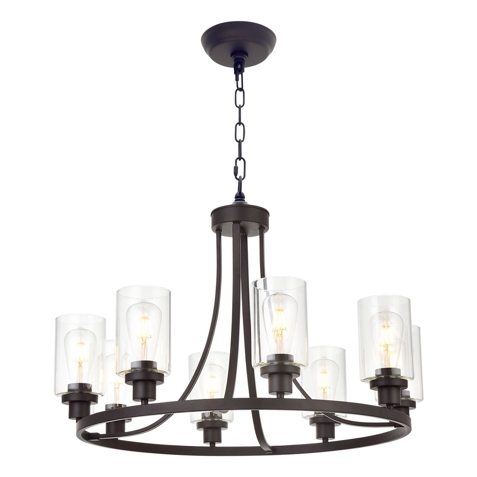 glass rod chandelier