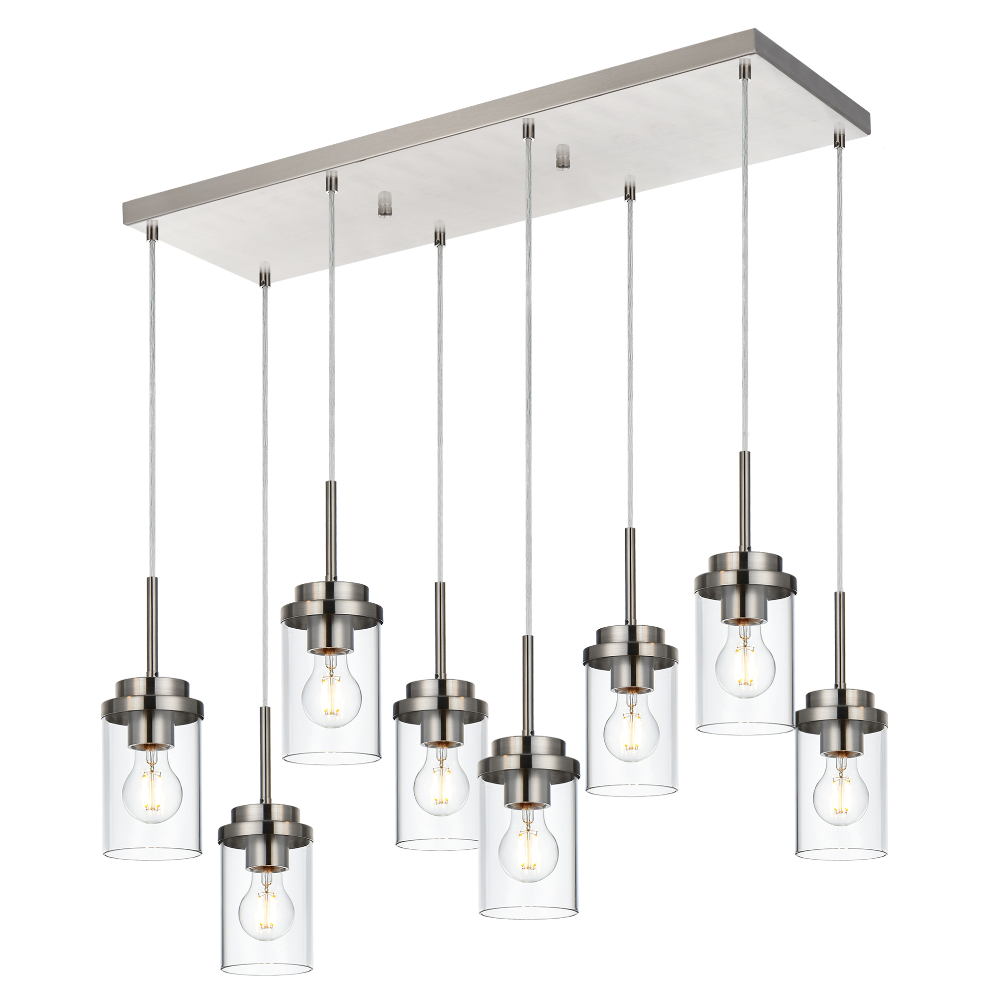 modern linear dining room chandelier