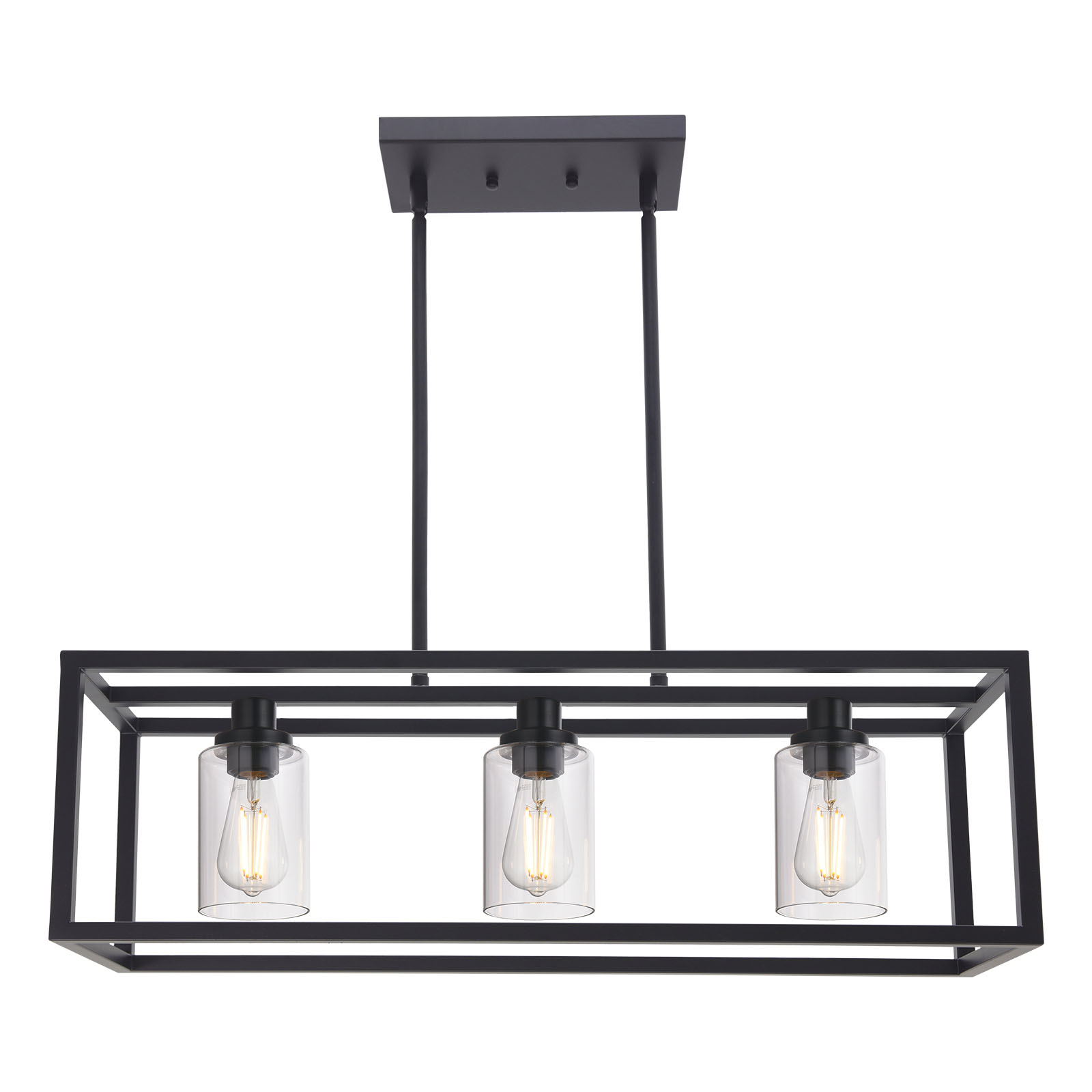 blue glass pendant lights for kitchen island